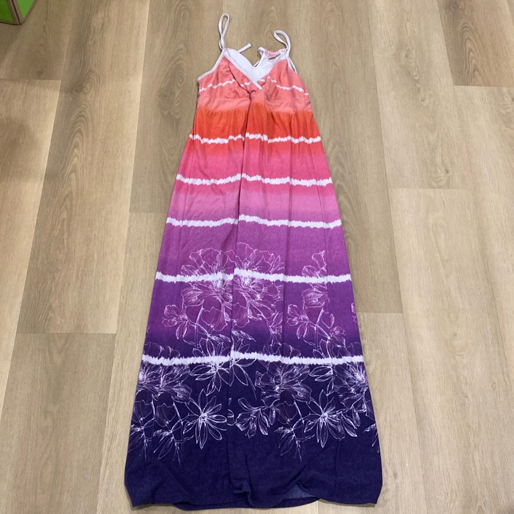 Ombré Maxi Dress Mossimo Summer‎ Floral Size Large